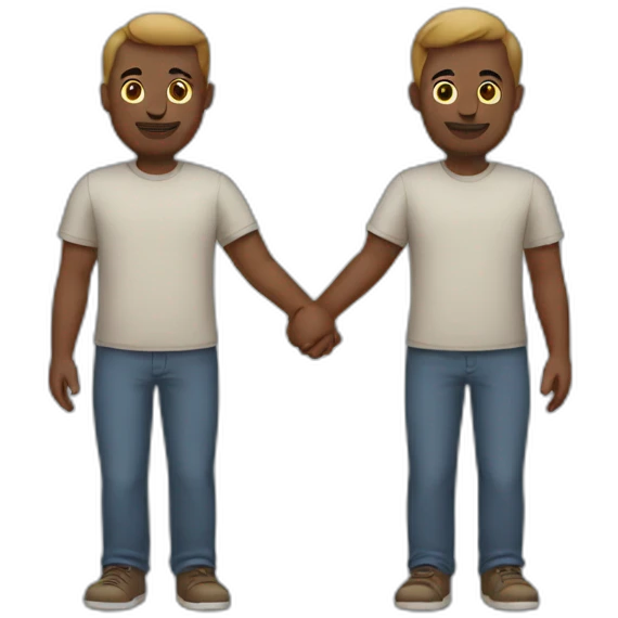 2 men holding Hands emoji
