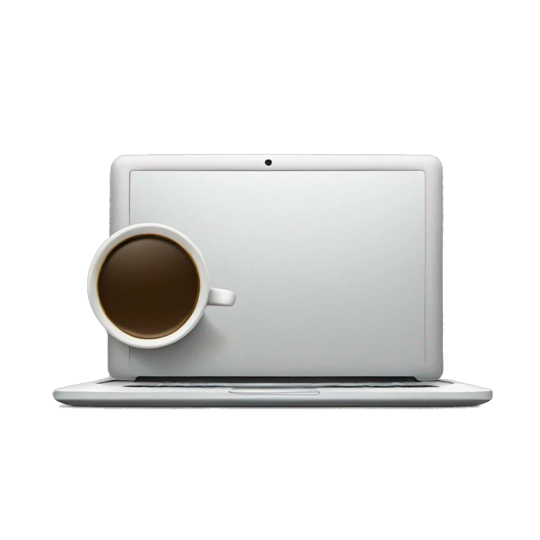 Laptop and coffee emoji