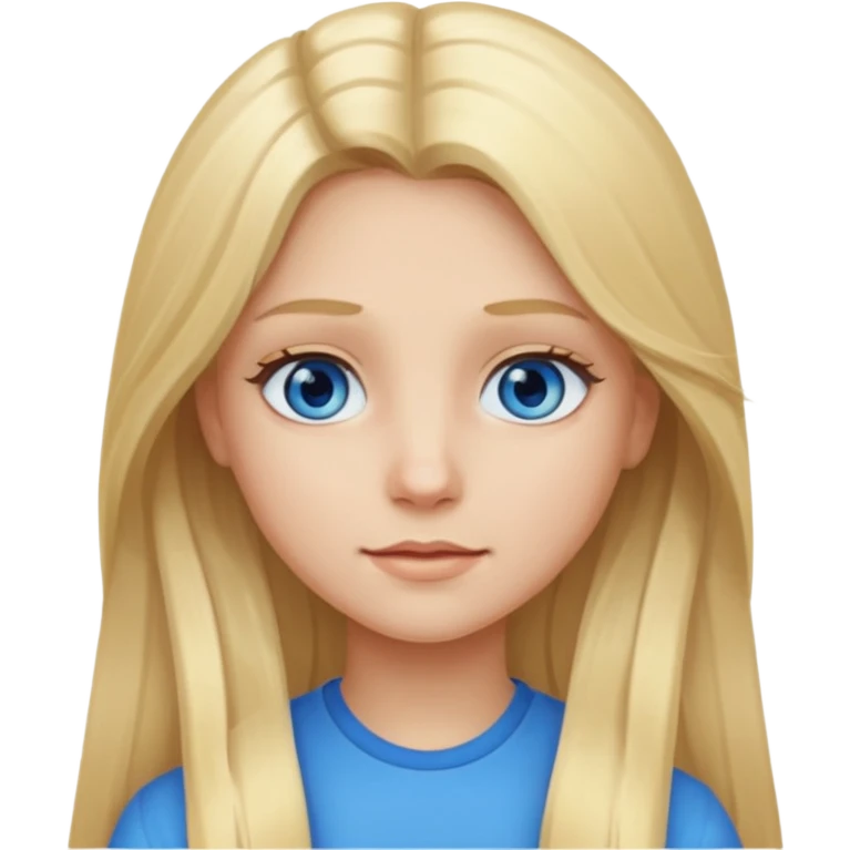 Girl blond long hars  emoji