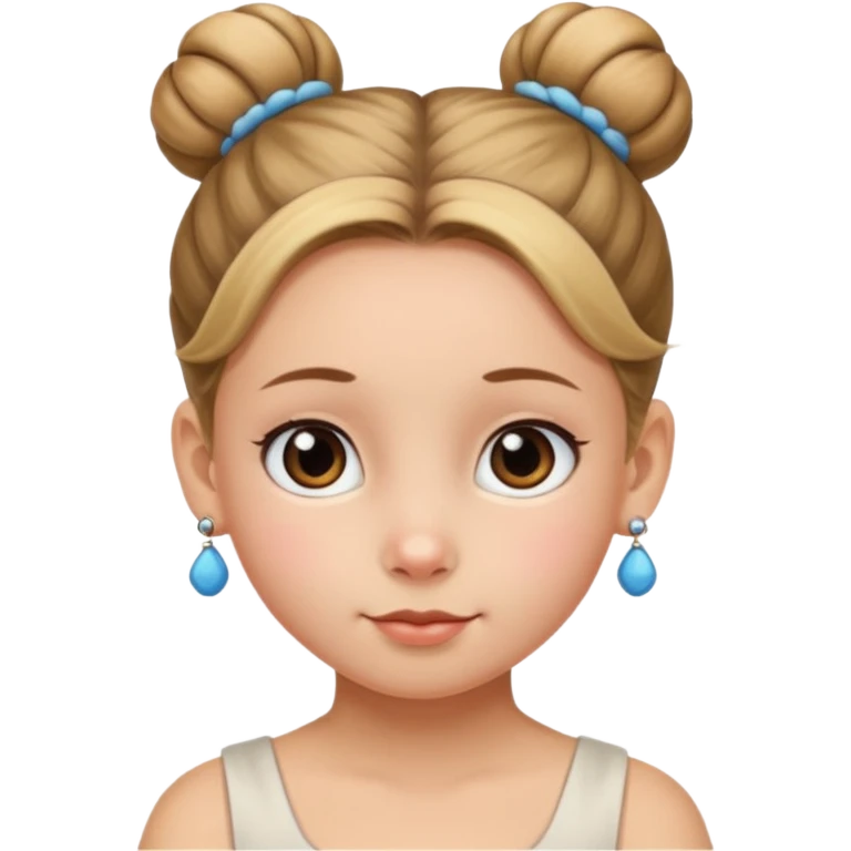 bun haired kid with earrings emoji