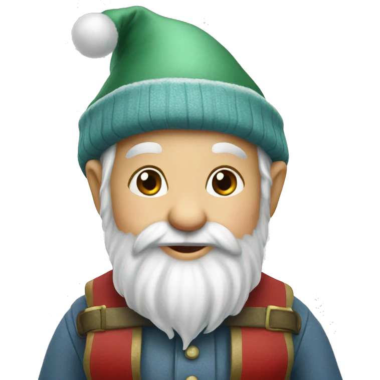 Cute Christmas gnome emoji