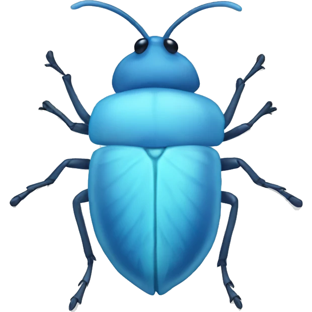 Icy blue bug emoji