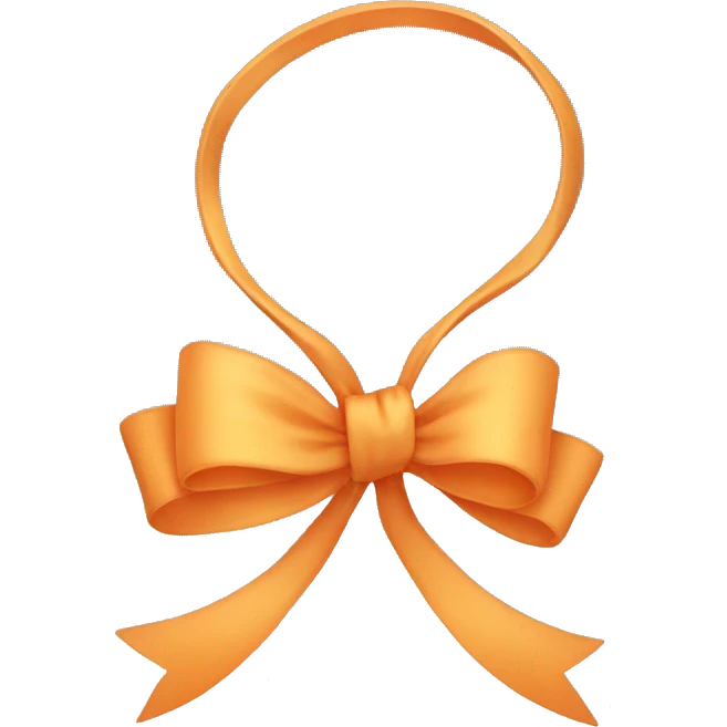 Light orange bow emoji