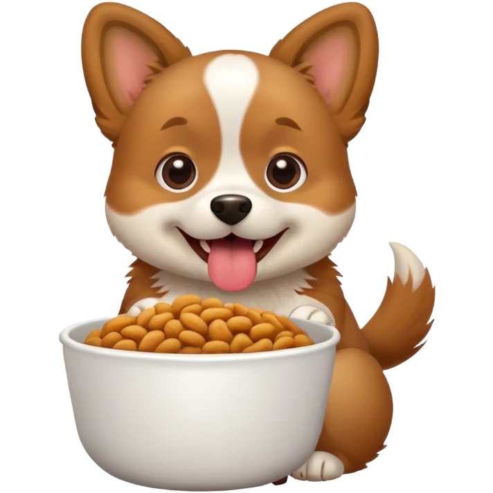 Dog eating food emoji