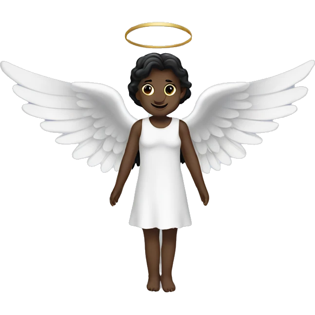 Angel with black wings emoji
