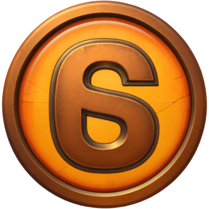 Create a custom emoji badge featuring a stylized, letter “S”. Theme it in the Bronze rank style from League of Legends. Use warm bronze metals, orange-brown highlights, and a polished but aged texture. Emblem-like design, vibrant and high clarity.
 emoji
