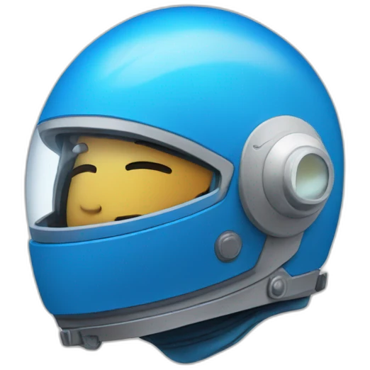 Head of spaceman wearing a blue helmet emoji