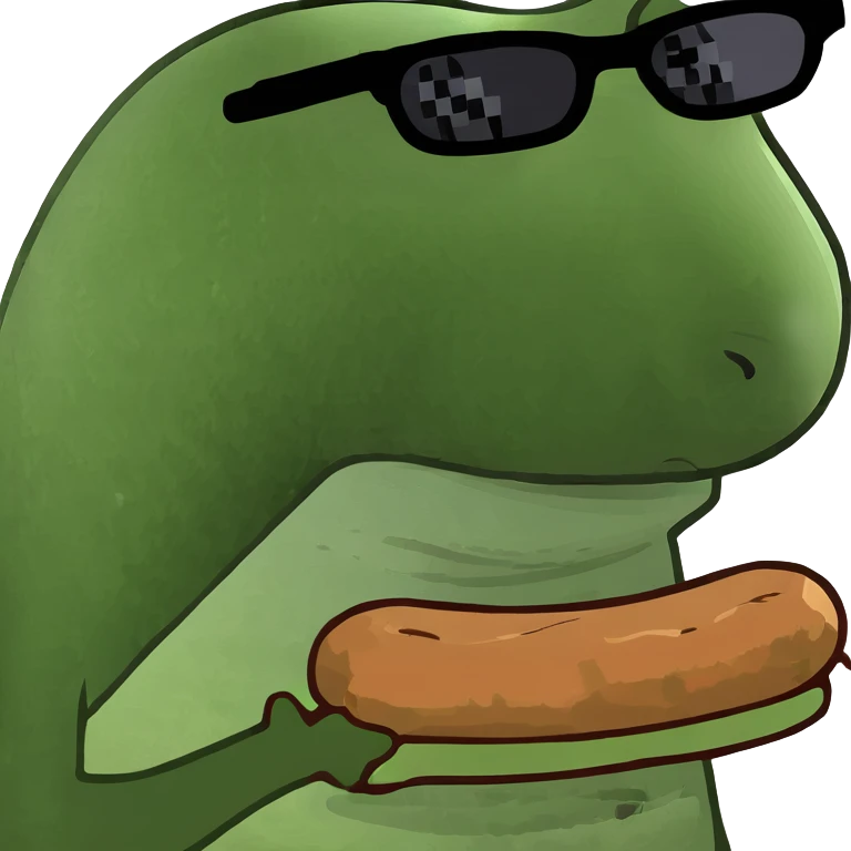 Perro salchicha con gafas emoji
