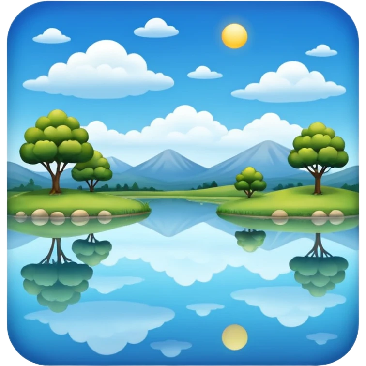 A pond is a small, still body of water—usually smaller than a lake—often shallow enough for sunlight to reach the bottom in most areas. It can be natural, formed by springs or rainfall collecting in a low area, or man-made, like a farm or garden pond. emoji