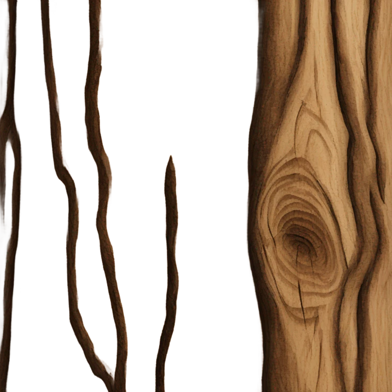 a tree trunk grain from the side emoji