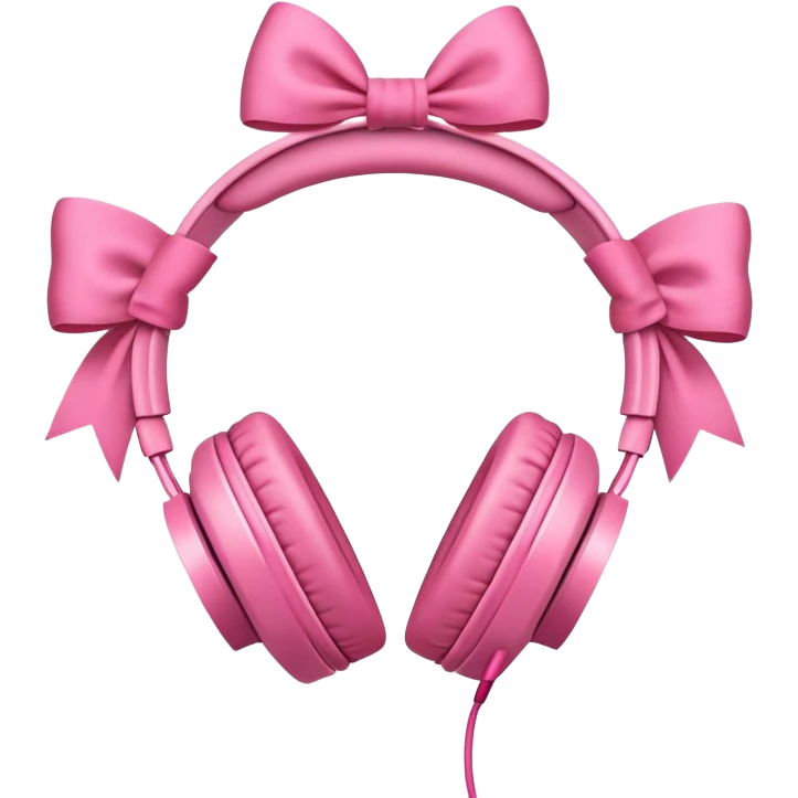 Headphones with bows on both sides  emoji