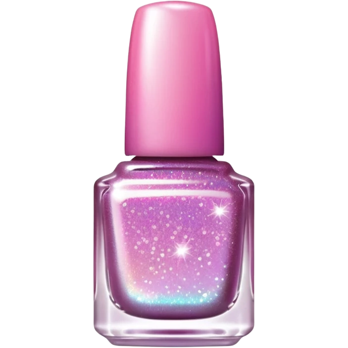 Pink glitter nail polish emoji
