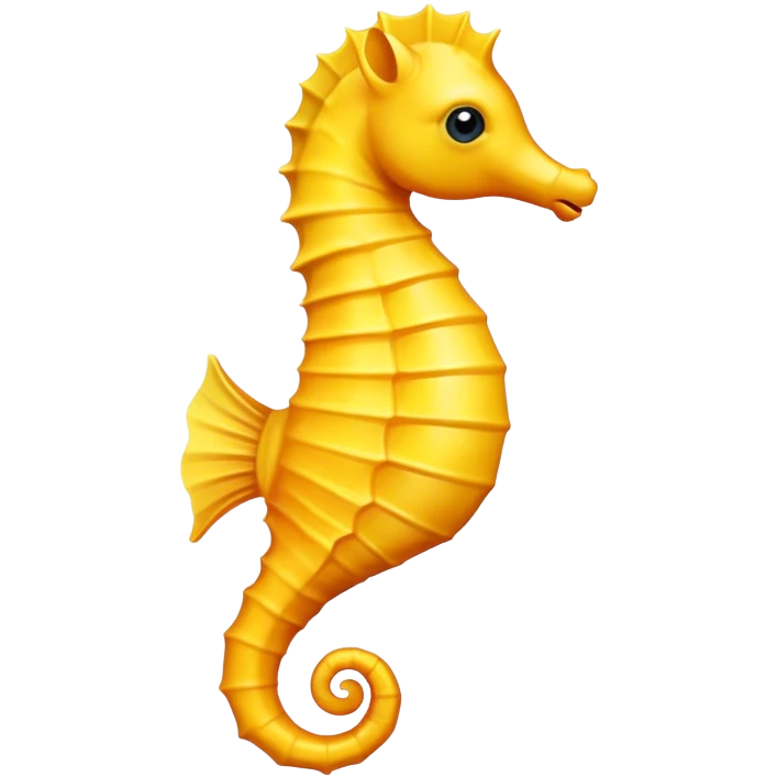 A yellow seahorse emoji