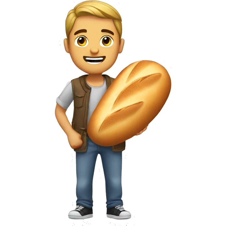guy with bread emoji