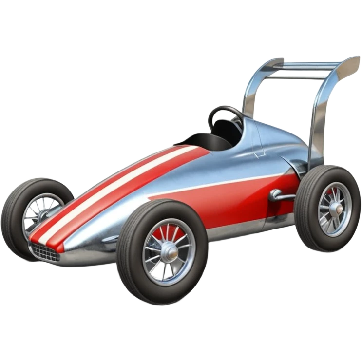 Antique looking shopping cart race car with custom aero body  emoji