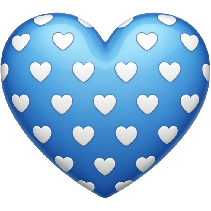 blue heart with a polka dot pattern emoji