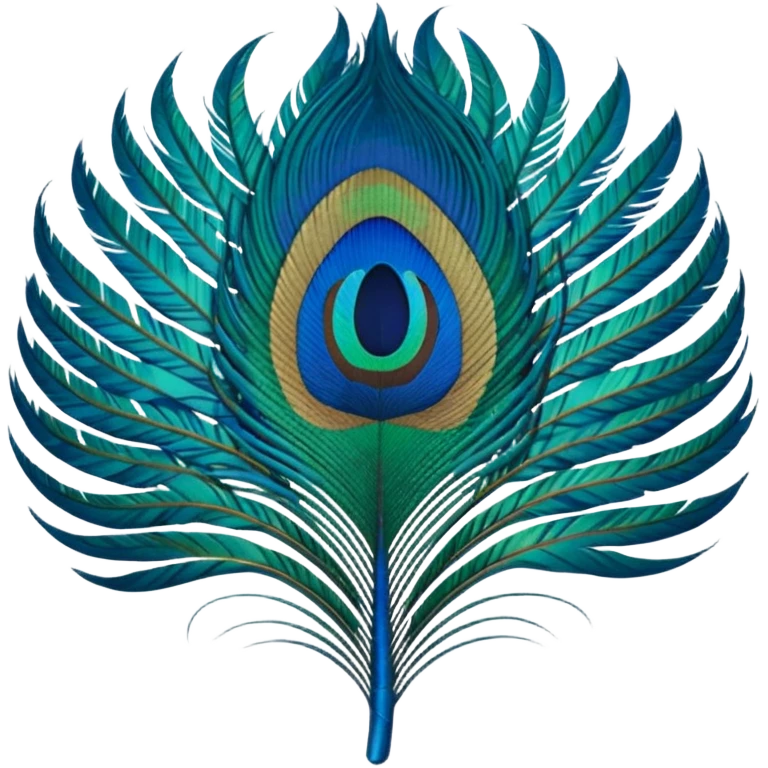 Peacock feather emoji