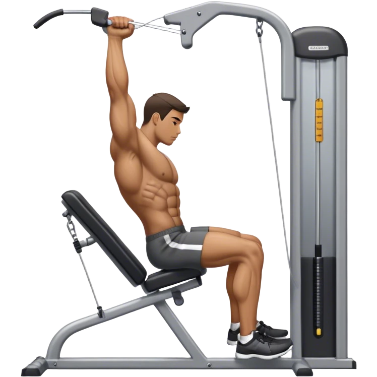 side-view man cable-machine tricep-pushdown emoji