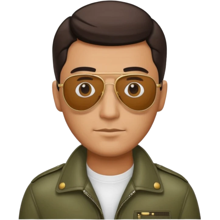 Man with comb over hairstyle wearing aviator sunglasses emoji