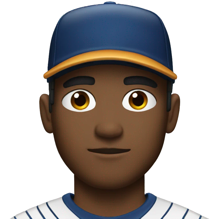 Baseball player wearing eyeblack emoji