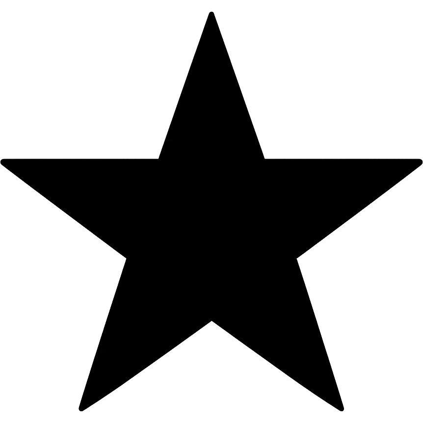 simple black star icon emoji
