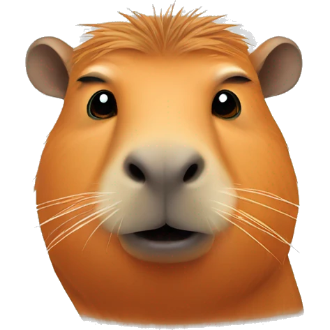 Capybara with orange on its head  emoji