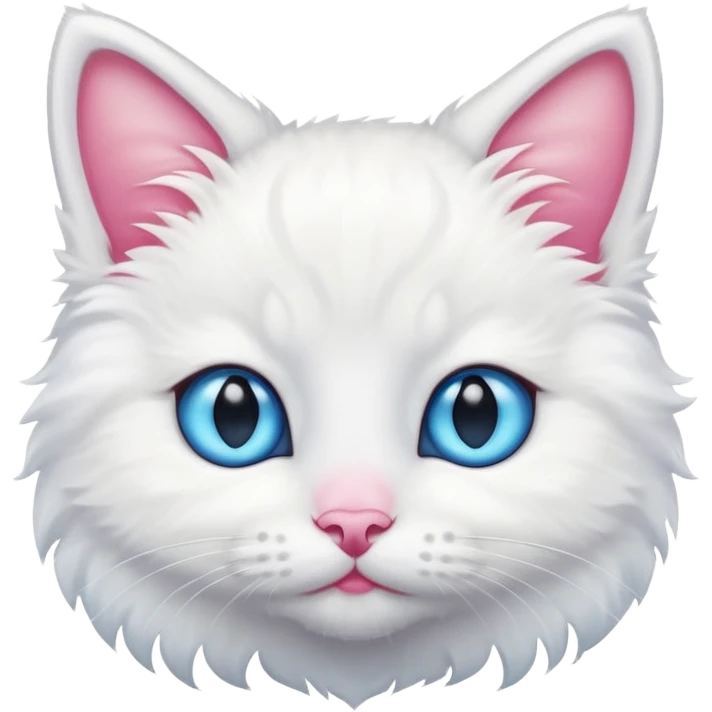 Белый котёнок  emoji