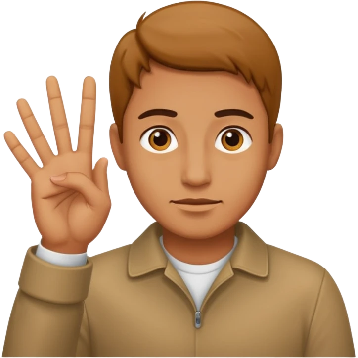 a man making the gesture of not seeing emoji