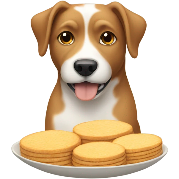 Dog eating rice cakes emoji