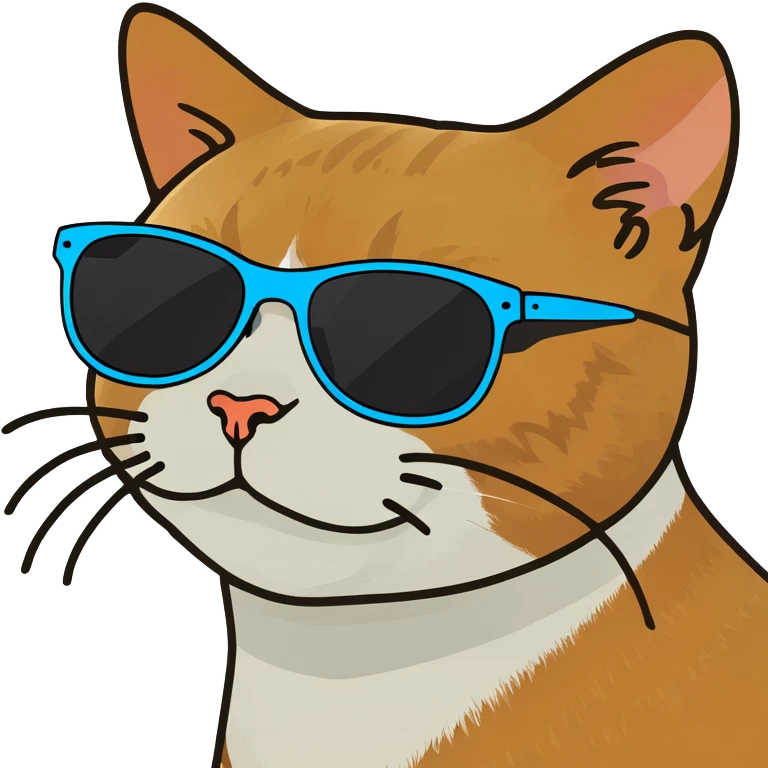 Cat with sunglasses emoji