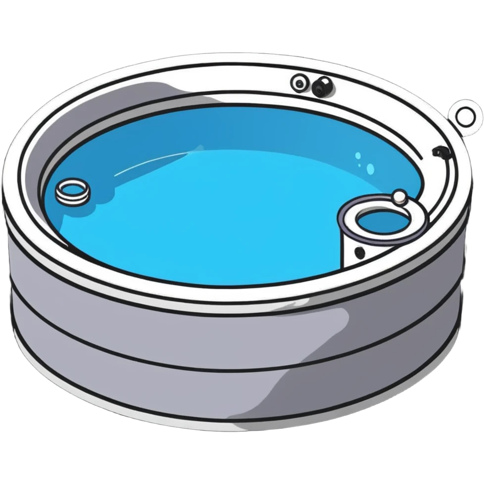 outdoor jacuzzi hot tub with bubbles emoji