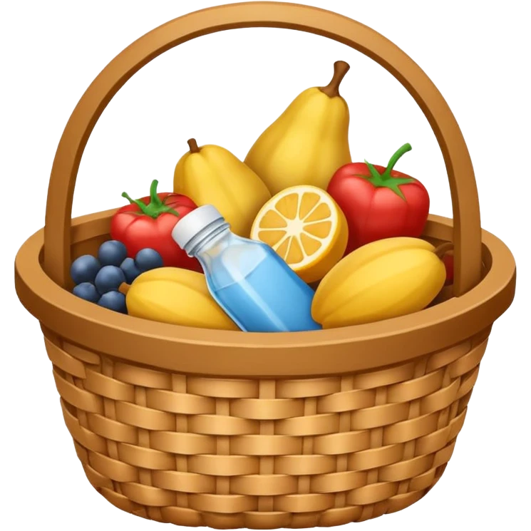 generate an image for groccery products basket emoji