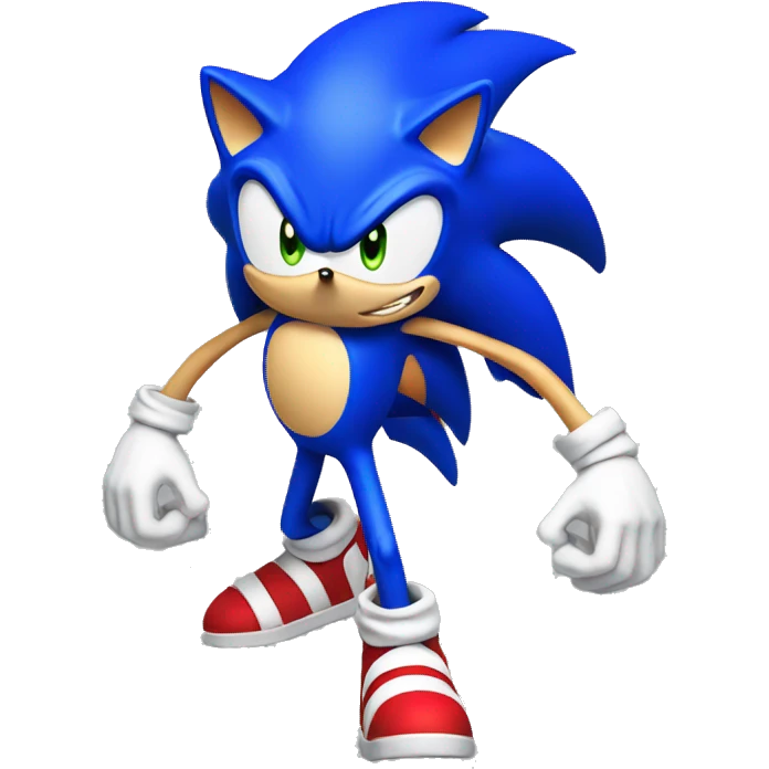 sonic with lots of legs going fast as hell emoji