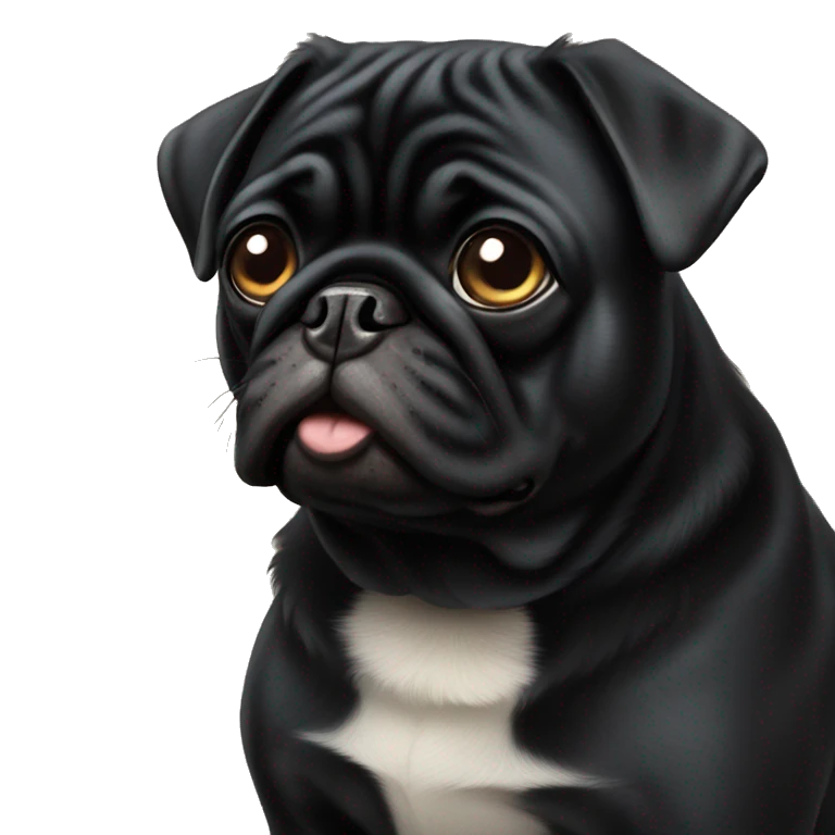 Black pug emoji