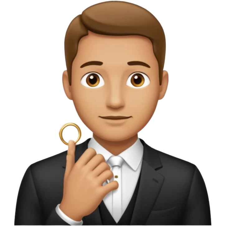 Men wedding ring emoji