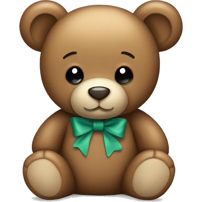 Teddy bear with bow emoji