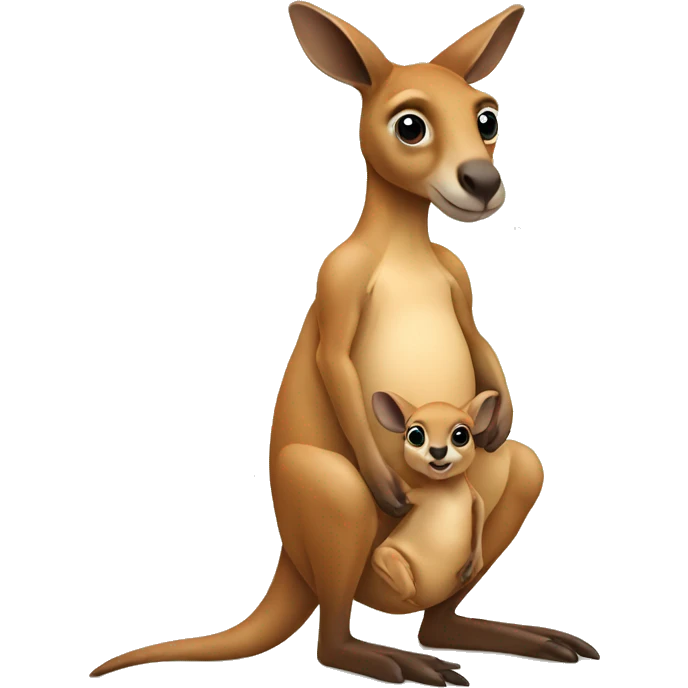 kangaroo with baby in its pouch emoji
