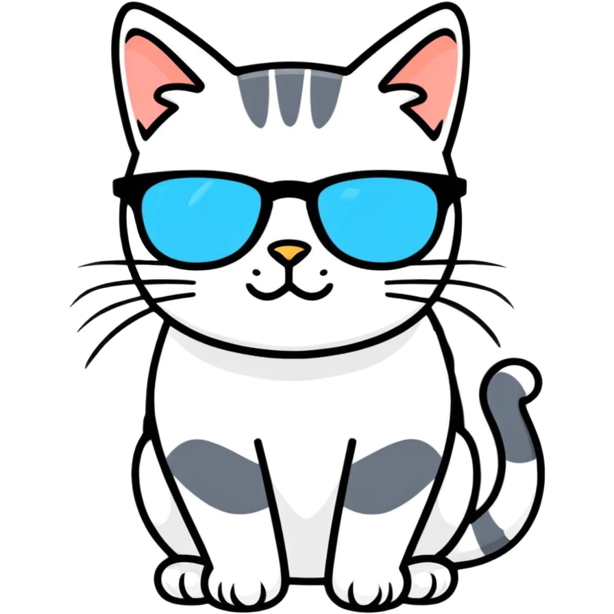 Cat with sunglasses emoji