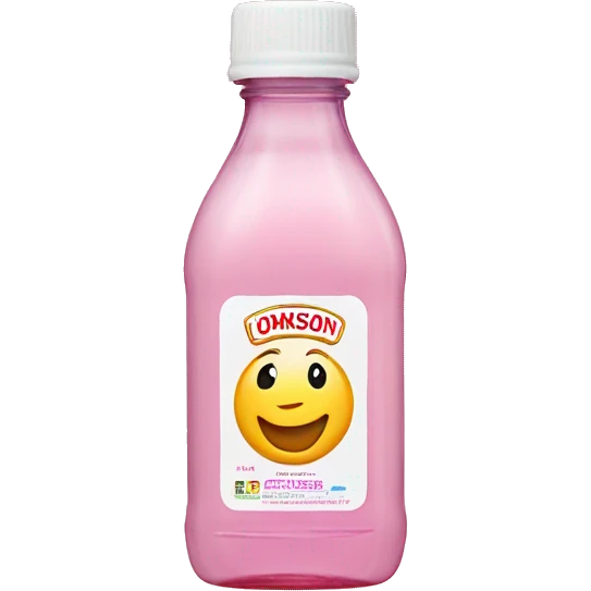 johnson johson baby oil bottle, pink label emoji