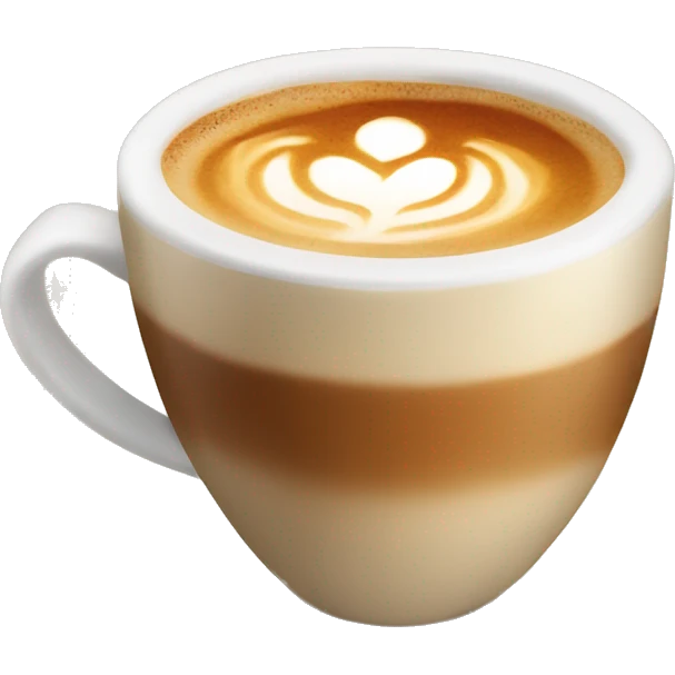 Hot Latte with design  emoji