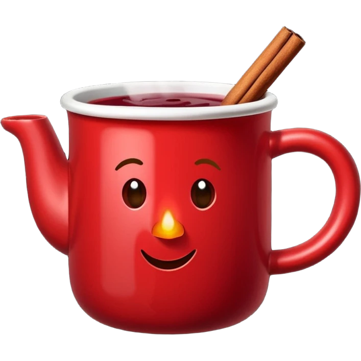 mulled wine emoji in red mug emoji