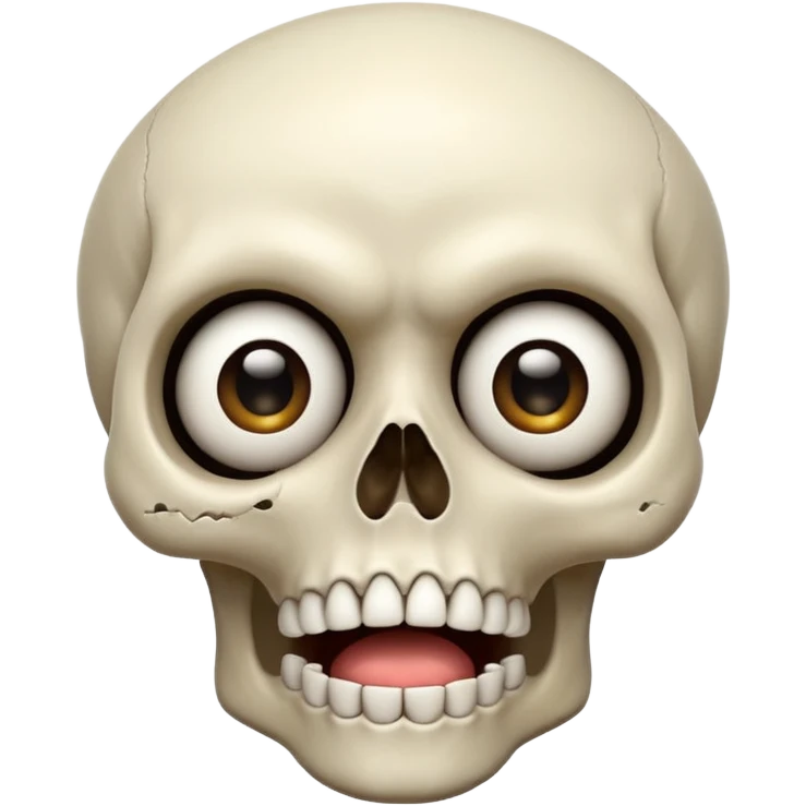 Skull shocked emoji