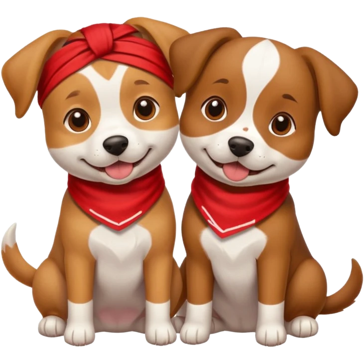 Dogs with red Bandannas emoji