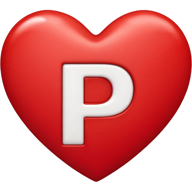 Heart with letter P  emoji