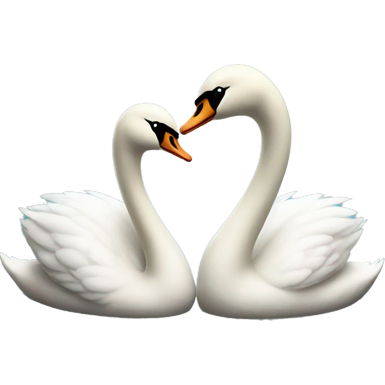 Swan couple love emoji