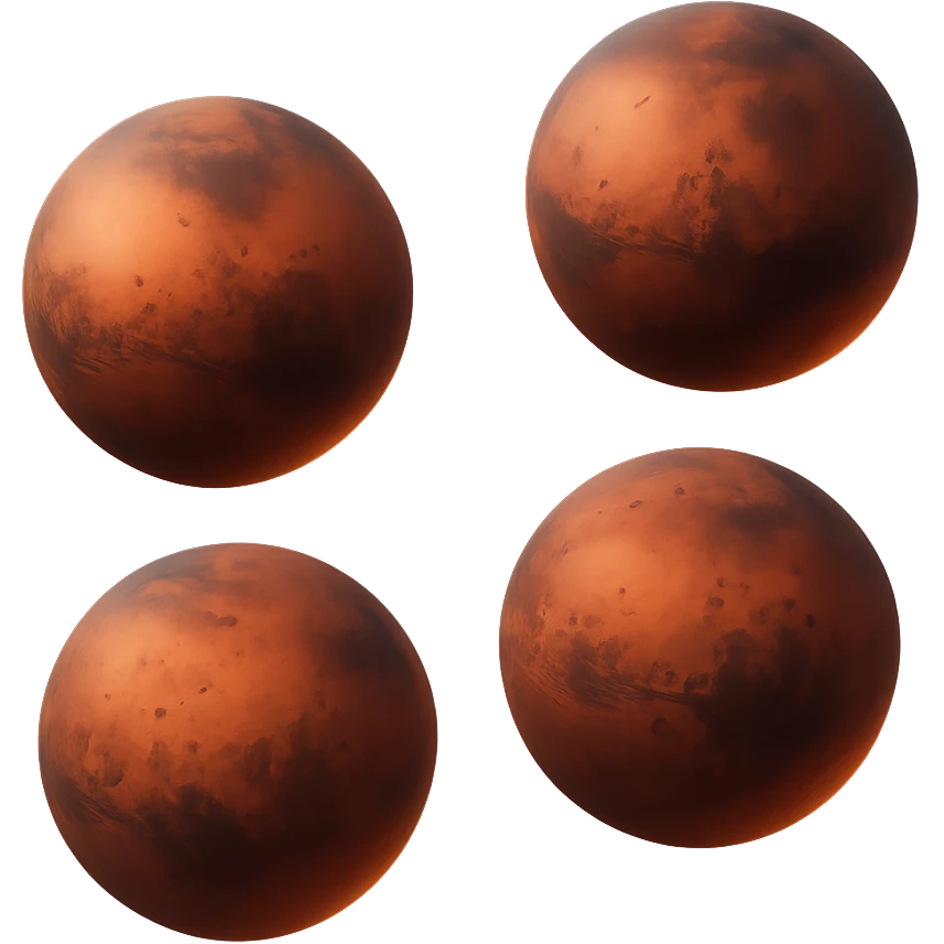 Mars planet with reddish surface emoji