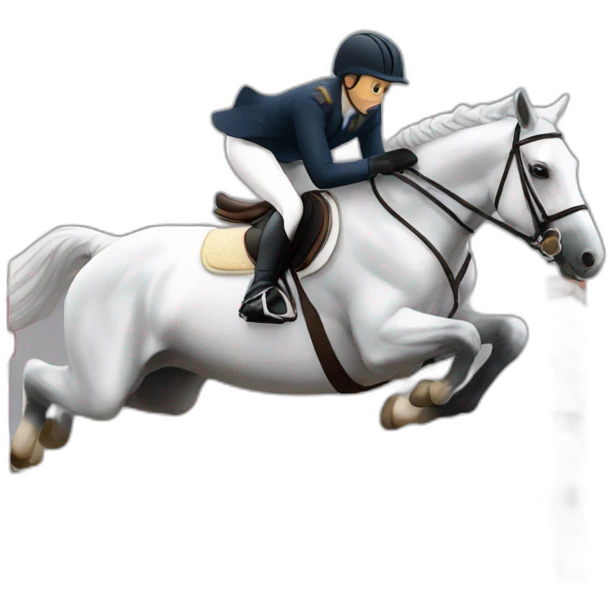 Horse jumping 1 meter emoji