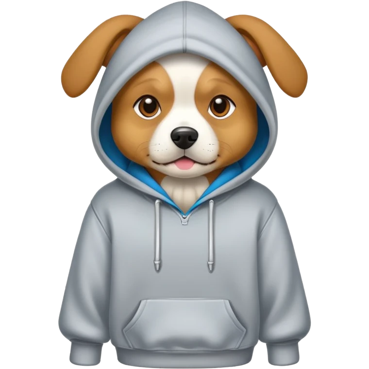 Dog warning a hoodie emoji