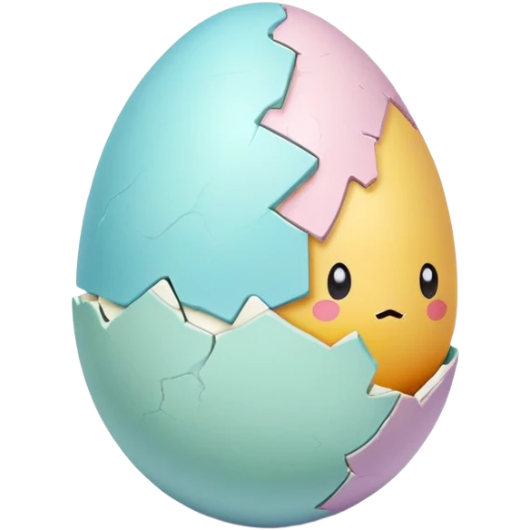 cracked easter egg with surprise inside emoji