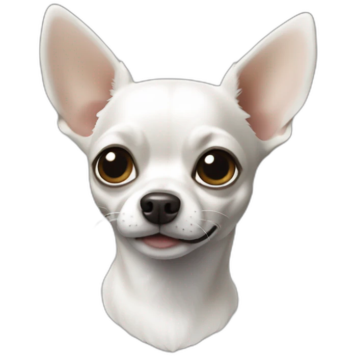 Chihuahua black and white emoji